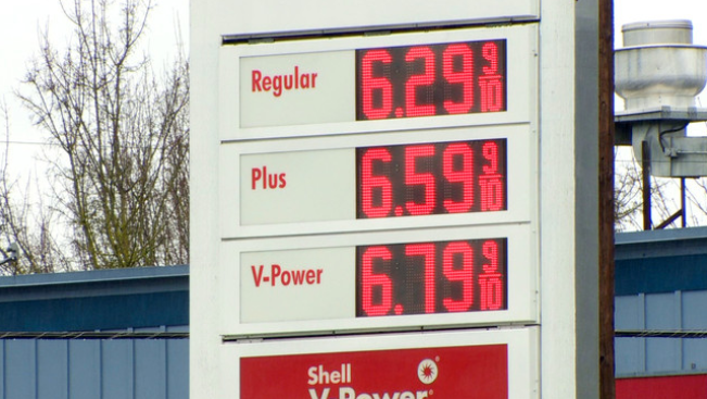 Northeast Portland gas station charging nearly $6.30 for a gallon of gas on March 2nd
