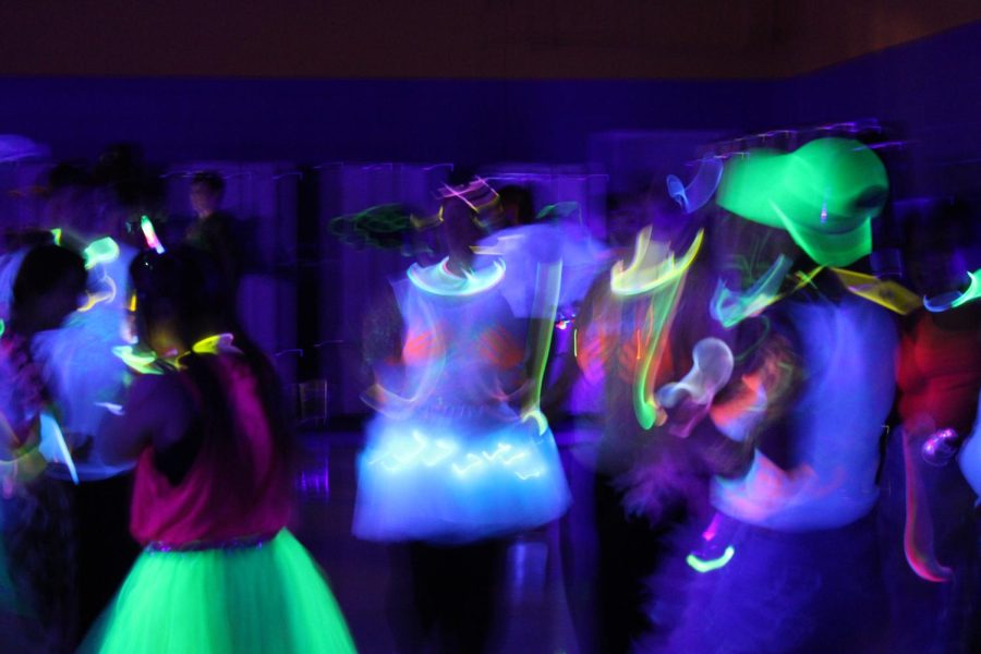 Students glowed bright at the homecoming dance.