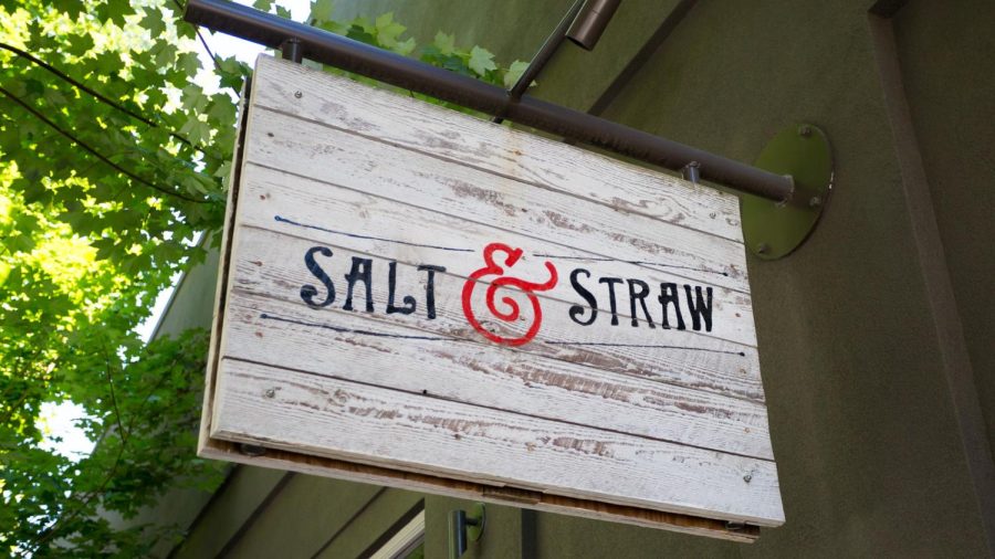 Salt+and+Straw+logo+displayed+on+side+of+shop+location.