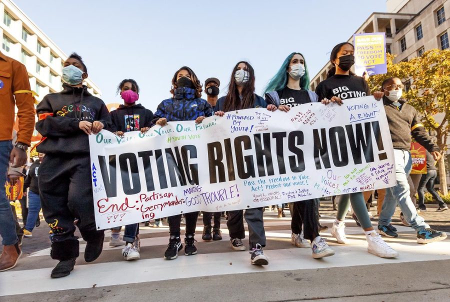 Teens protest for the right to vote
