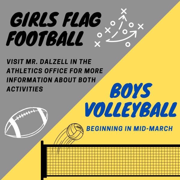 Barlow’s new emerging activities, girls flag football and boys volleyball, will begin in mid March of 2024.