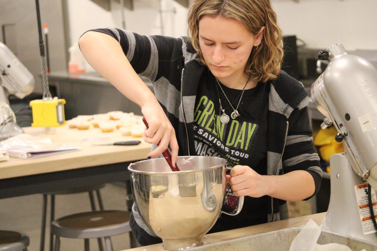 Asta Jenson making Crumbl sugar cookies for the staff meals on September 26th, 2024.