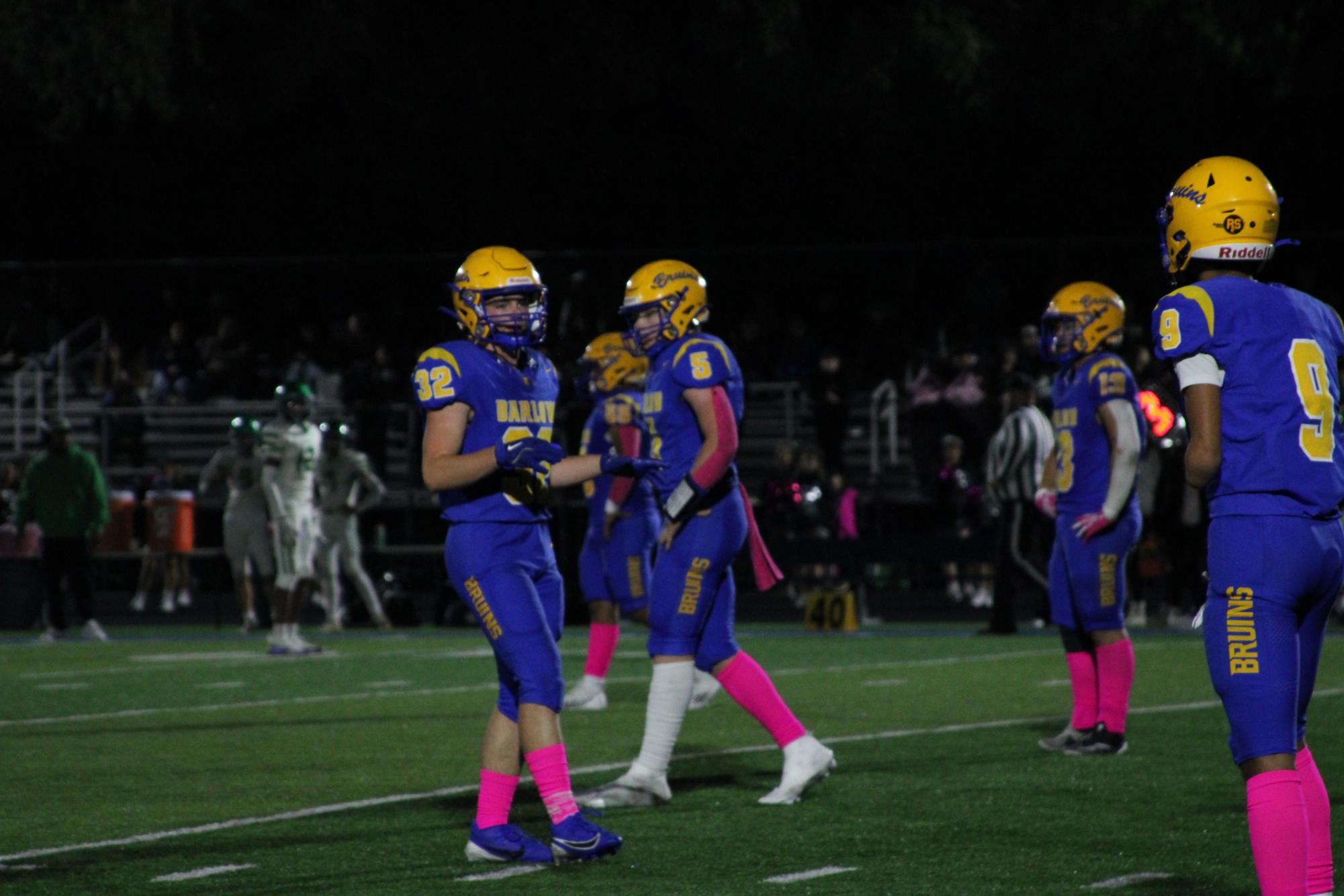 Barlow varsity football player at the Senior Night game on October 18th against Reynolds High School.