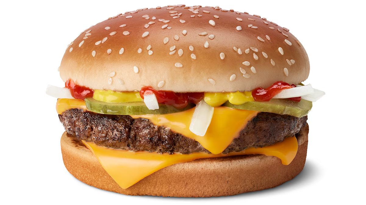 The McDonald's quarter-pound burger is one of the items that gave people E-Coli.