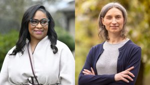 State Reps. Janelle Bynum, left, and Maxine Dexter, right, won their elections for the 5th and 3rd congressional districts. campaign photos