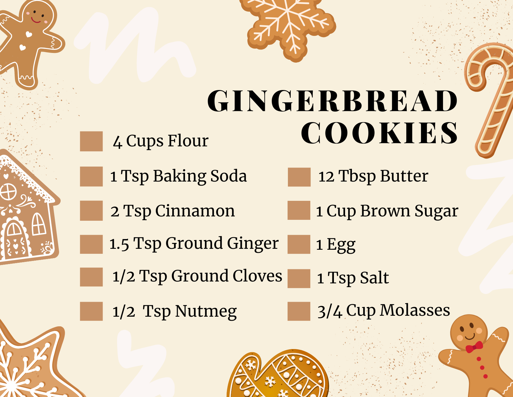 Gingerbread Cookie recipe.