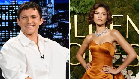  Actress Zendaya flashes her new engagement ring at the 2025 Golden Globes, confirming the engagement with Tom Holland. 
