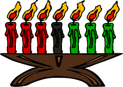 A Kinara is a stand used in Kwanzaa that holds seven candles, standing for the seven principles. 