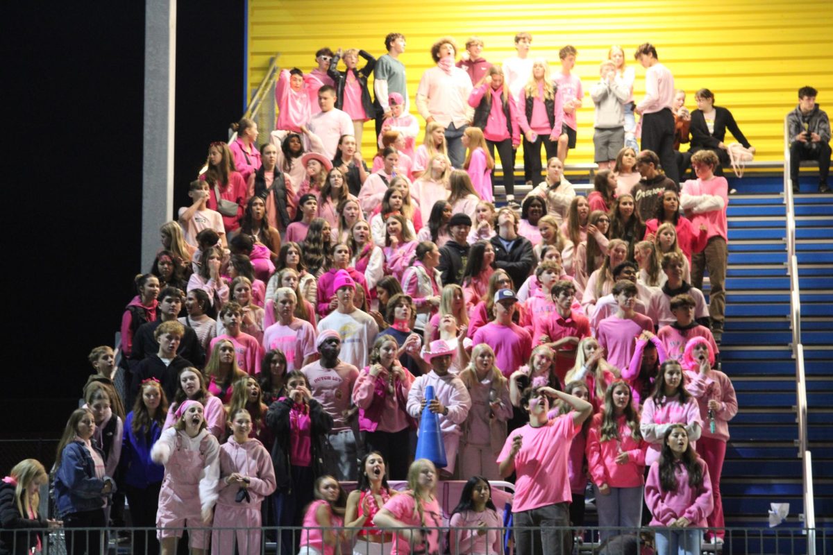  Sam Barlow Student section at the Reynold vs Barlow football 