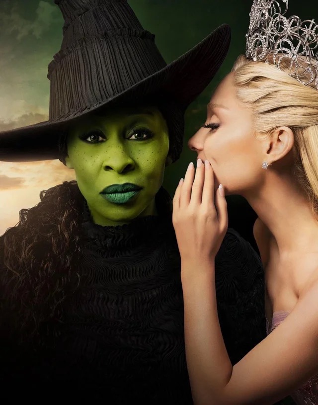 Ariana Grande and Cynthia Ervio, recreate the iconic broadway poster for Wicked