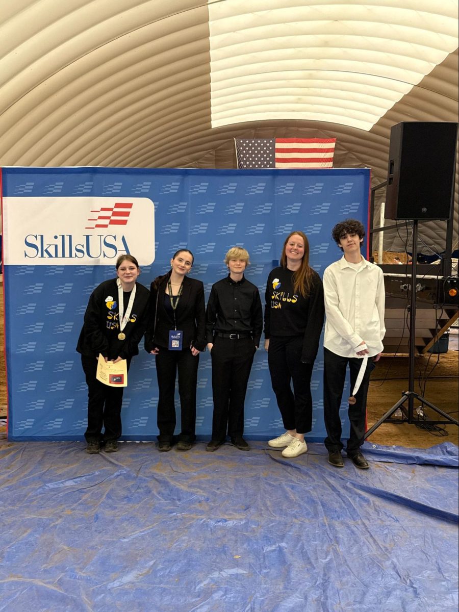 Culinary poses for the camera on April 11-12, after the competition for SkillsUSA.