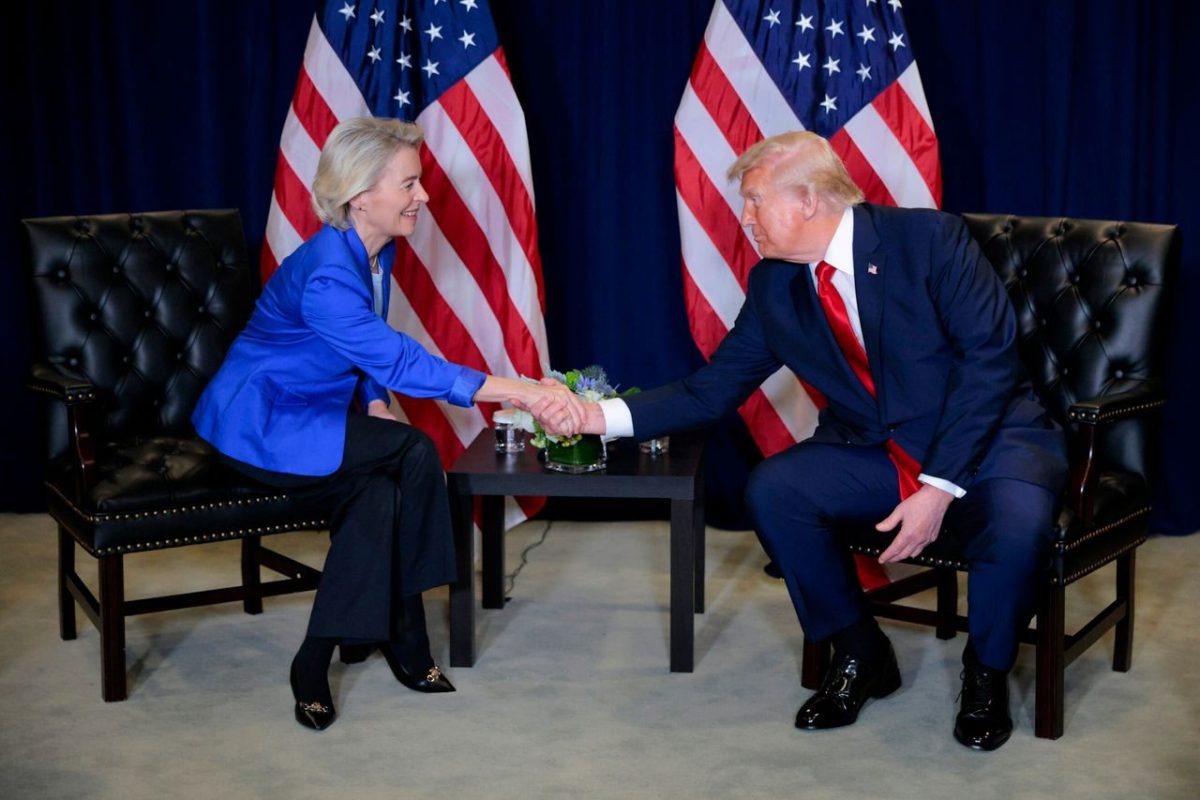 European Commission President Ursula Von Der Leyen and US President Donald Trump on 9/23 during the UN General Assembly