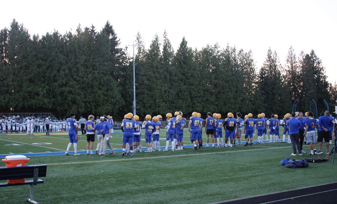 September 12th at our annual Homecoming football game. Both the Barlow Bruins and Gresham Gophers are lined up and ready for the game to begin.