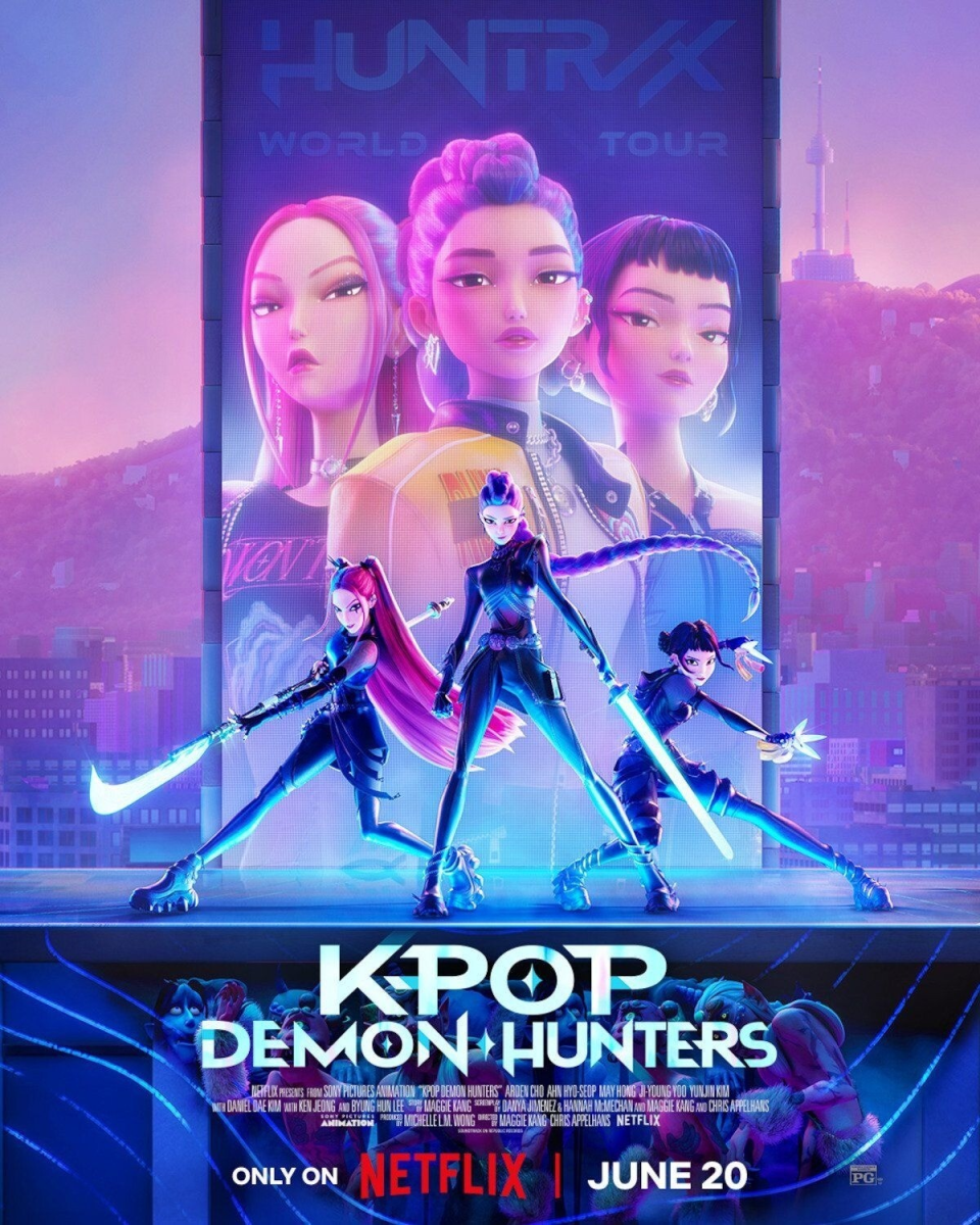 Netflix’s poster for the announcement of K-pop Demon Hunters coming out June 20th, 2025.