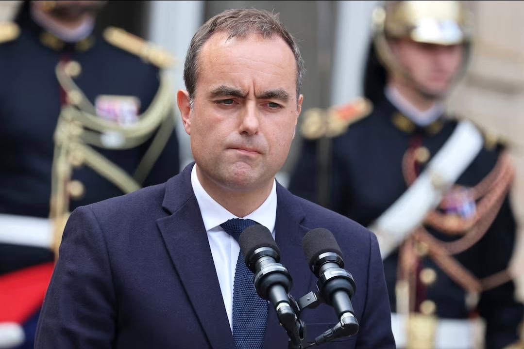 French Prime Minister Sebastien Lecornu speaks at the end of the handover ceremony at the Hotel Matignon in Paris on September 10th