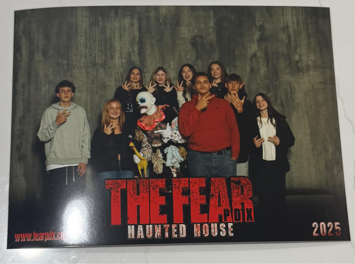 Barlow Students Parker Reigelmann, Elsa Davidson, Reece Mosley, Weston Parker, Alyssa Mccormick, Kylie Asher, Emma Doyle, Kourtney Langford, and Lily Deveney visit The Fear PDX on October 10th 2025.