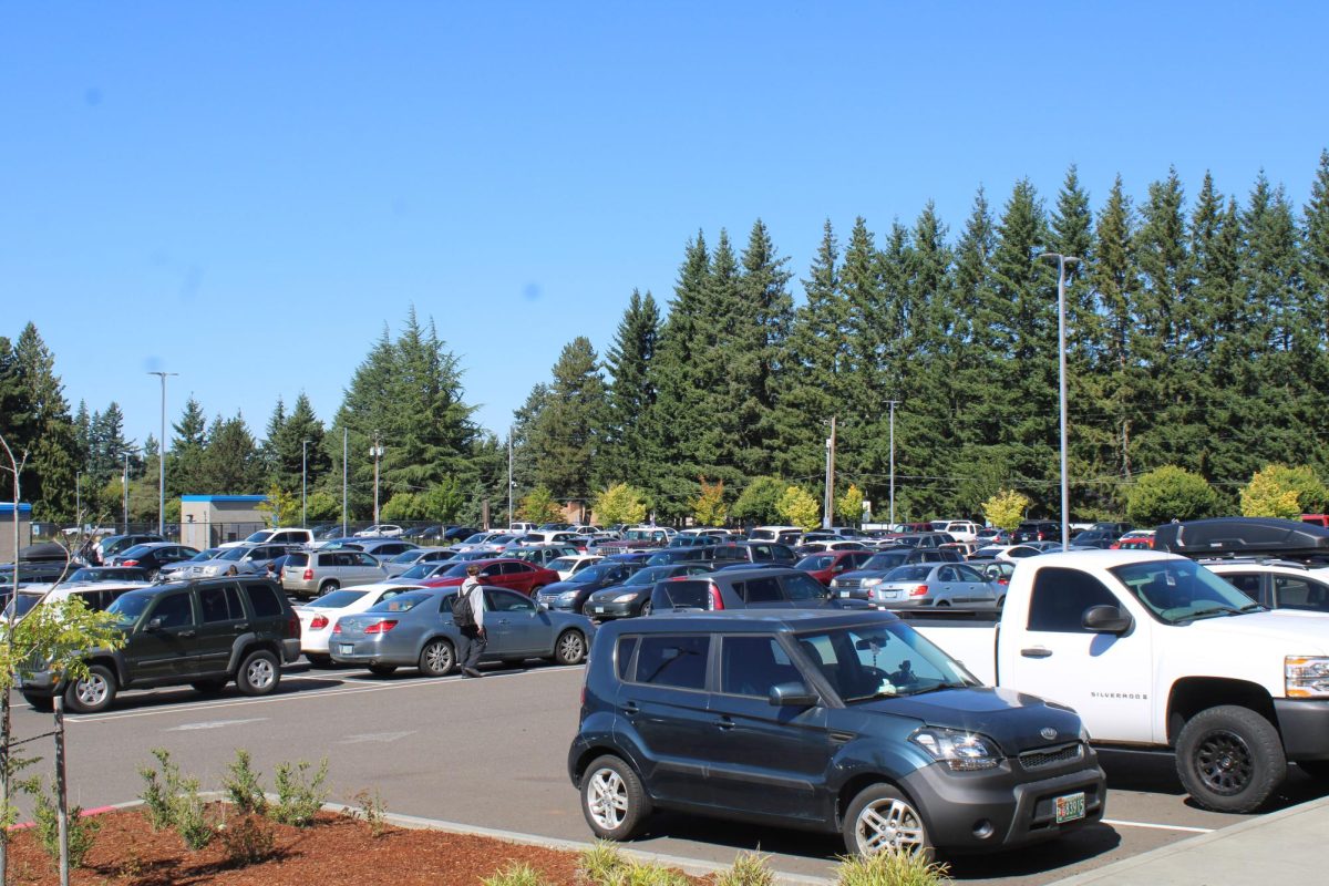 The off-campus passes are being regulated by our campus monitors and Mr. Bhear, Sam Barlow High School parking lot, September 18, 2025.
