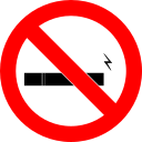 A no-smoking sign often used by companies and businesses.