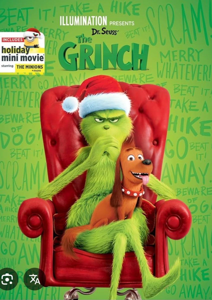 Dr Seuss' Animated The Grinch from 2018. Showing The Grinch and his dog best friend Max.