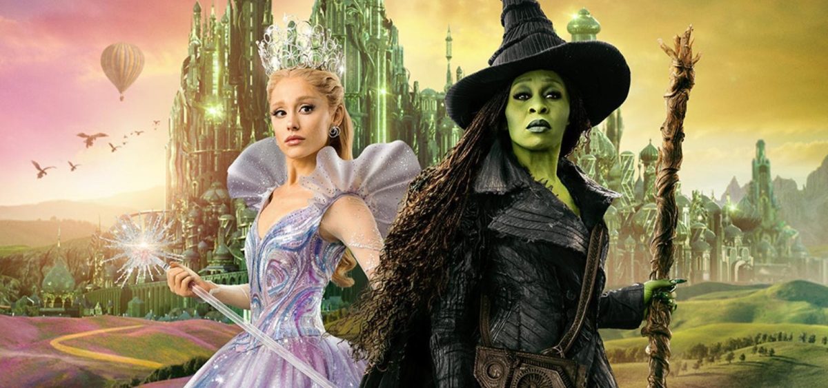 Elphaba Thropp and Glinda Upland from Wicked and Wicked: For Good, premiering on November 21, 2025.