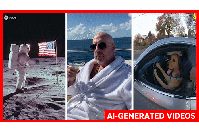 Sample video creations that AI video software are outputting into the media. 