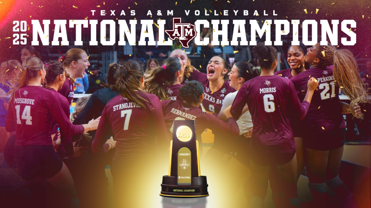 Texas A&M defeats Kentucky on December 21, 2025 in the NCAA Division I Volleyball National Championship.