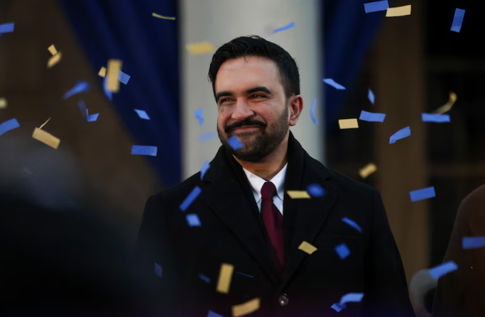 Mayor Zohran Mamdani after his inauguration speech