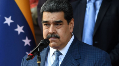 Venezuela’s president, Nicolas Maduro Moros, before being arrested by US President Donald J. Trump. Photo by CNN.