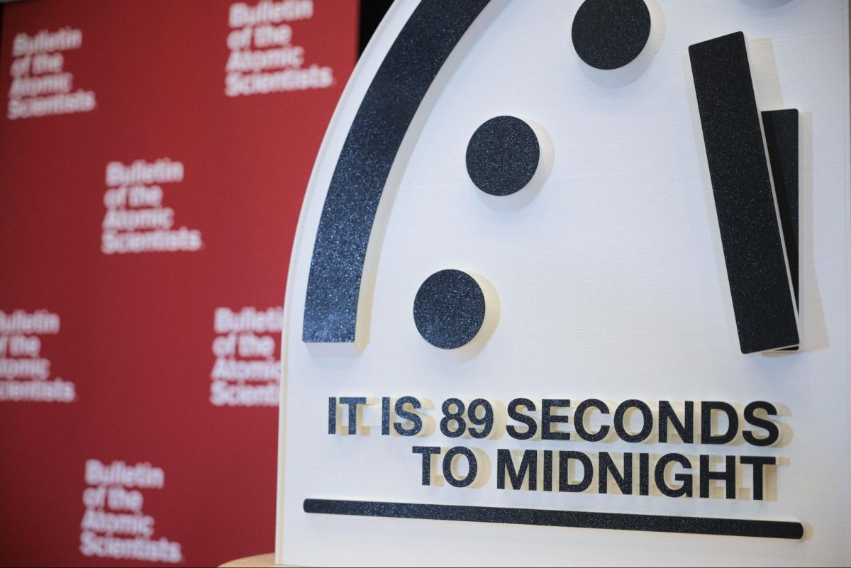 The Doomsday clock was set to 89 seconds to midnight and ticks closer to midnight on January 27th

