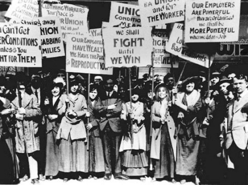 New York City women on strike to demand better working conditions and equality, 1912

