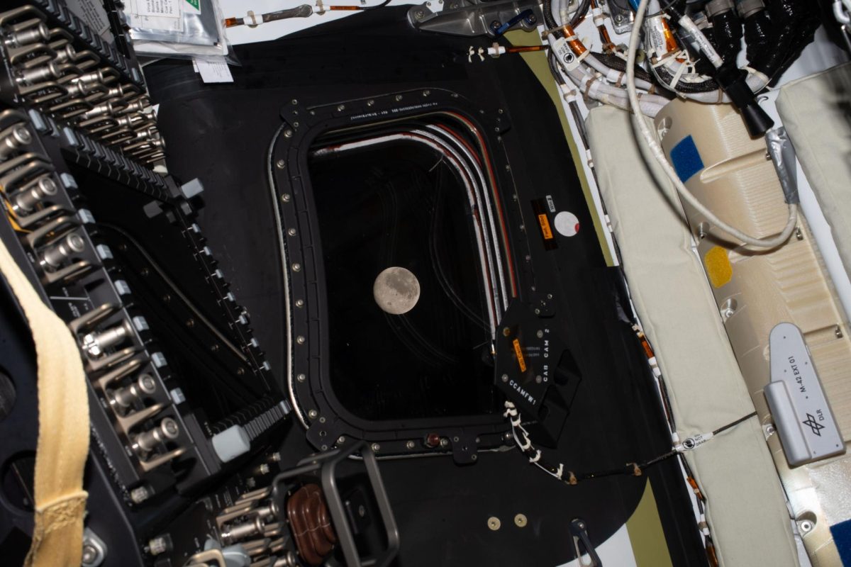 Goodnight Moon is the last photo taken by the Artemis II crew on Flight Day 5 before they went to sleep. The photo depicts the moon through a window of the Orion, with the ship’s interior surrounding the window.