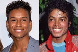 Jaafar Jackson (left) steps into the role of his uncle, Michael Jackson (right), for the upcoming Lionsgate biopic Michael. 