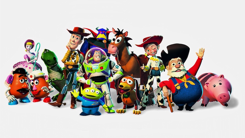 A photo of the toys from Toy Story.